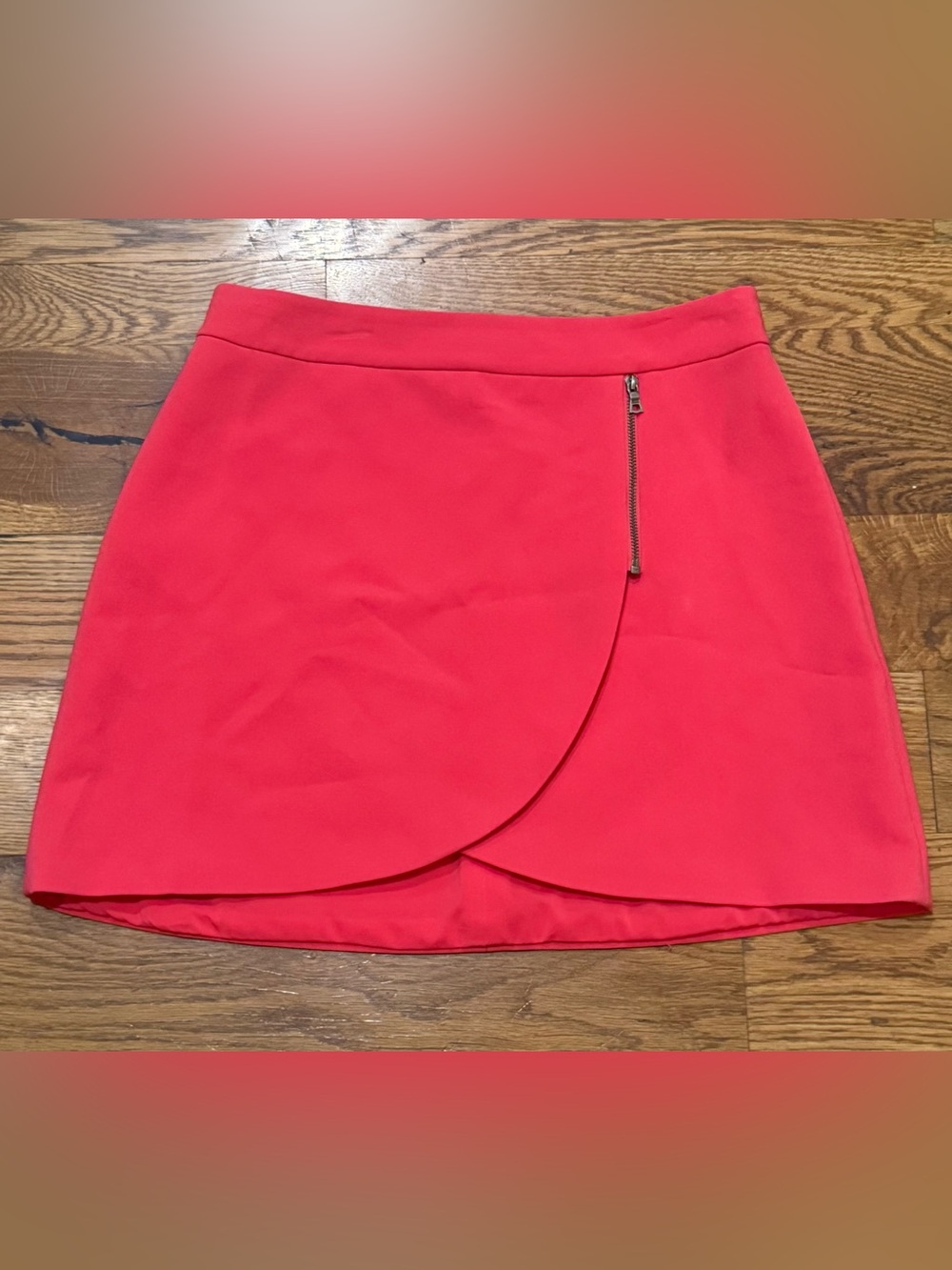 Alice + Olivia. Tulip Front Faux Wrap Skirt. Pink. Size 6.